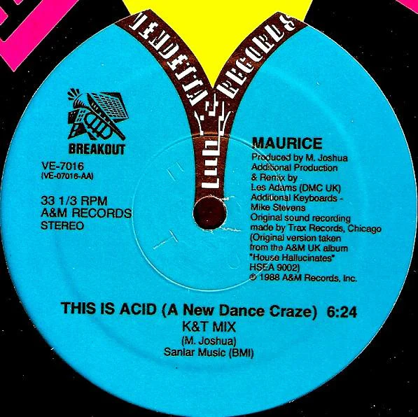 Maurice Joshua - This Is Acid (A New Dance Craze) (12") (Very Good Plus (VG+)) - Image 2