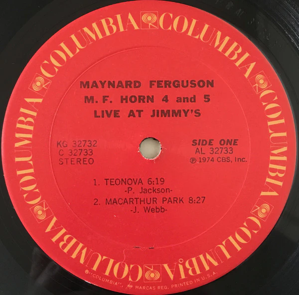 Maynard Ferguson - M.F. Horn 4&5: Live At Jimmy's (2xLP, Album, Pit) (Very Good Plus (VG+)) - Image 3