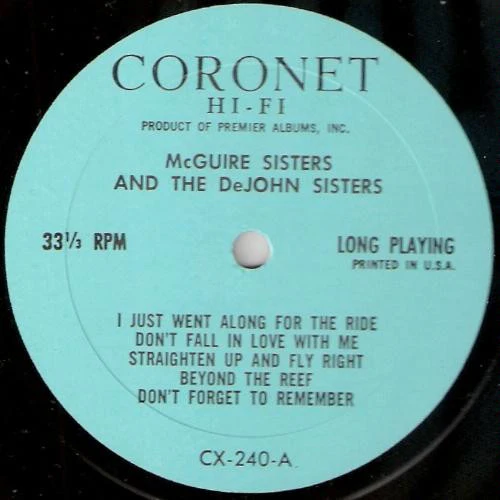 McGuire Sisters With De John Sisters - Starring The McGuire Sisters With The De John Sisters (LP, Album, Mono) (Near Mint (NM or M-)) - Image 3