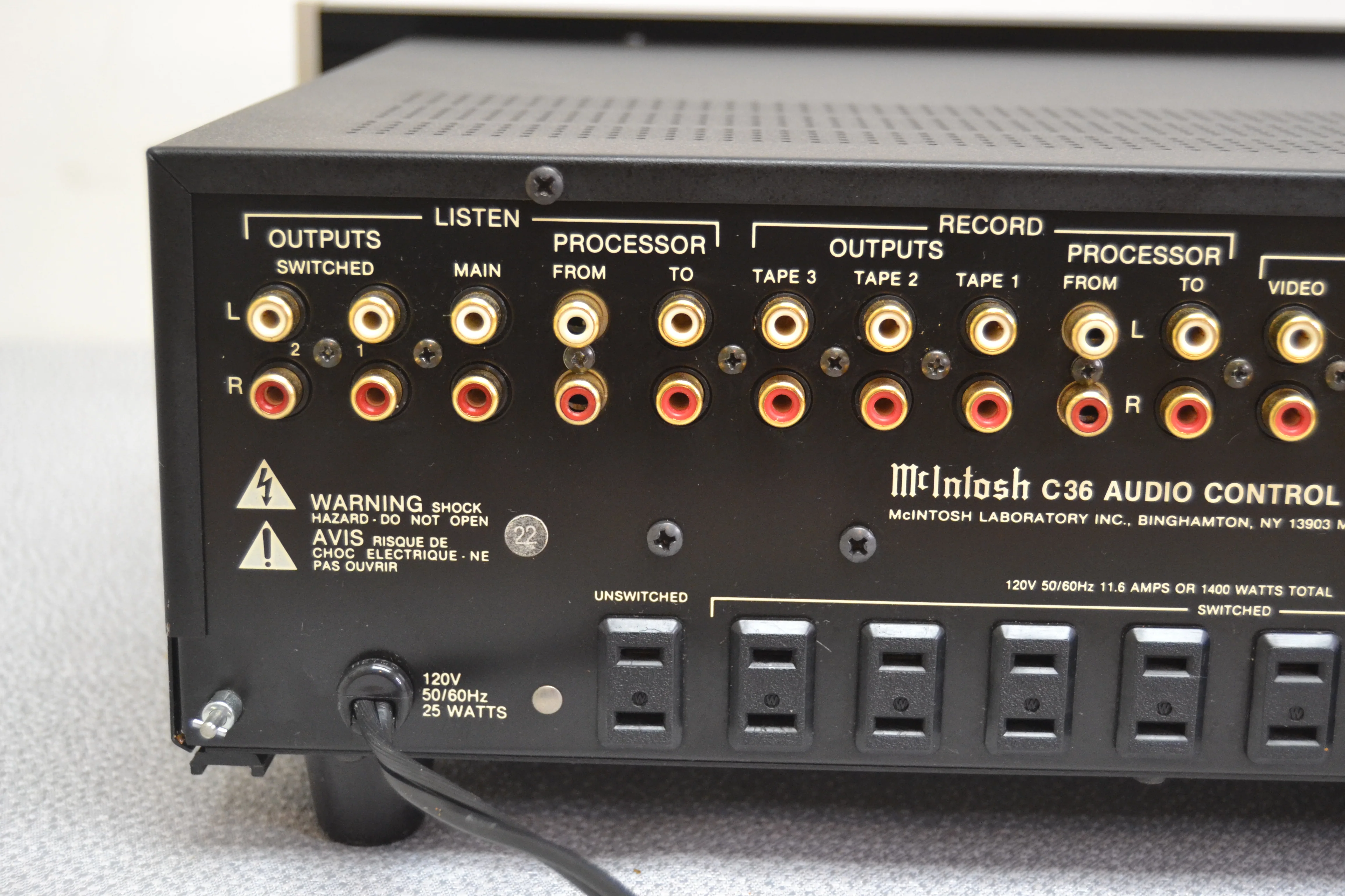 McIntosh C-36 Preamplifier * Audio Control Center * 1992 * Original Box * - Image 13