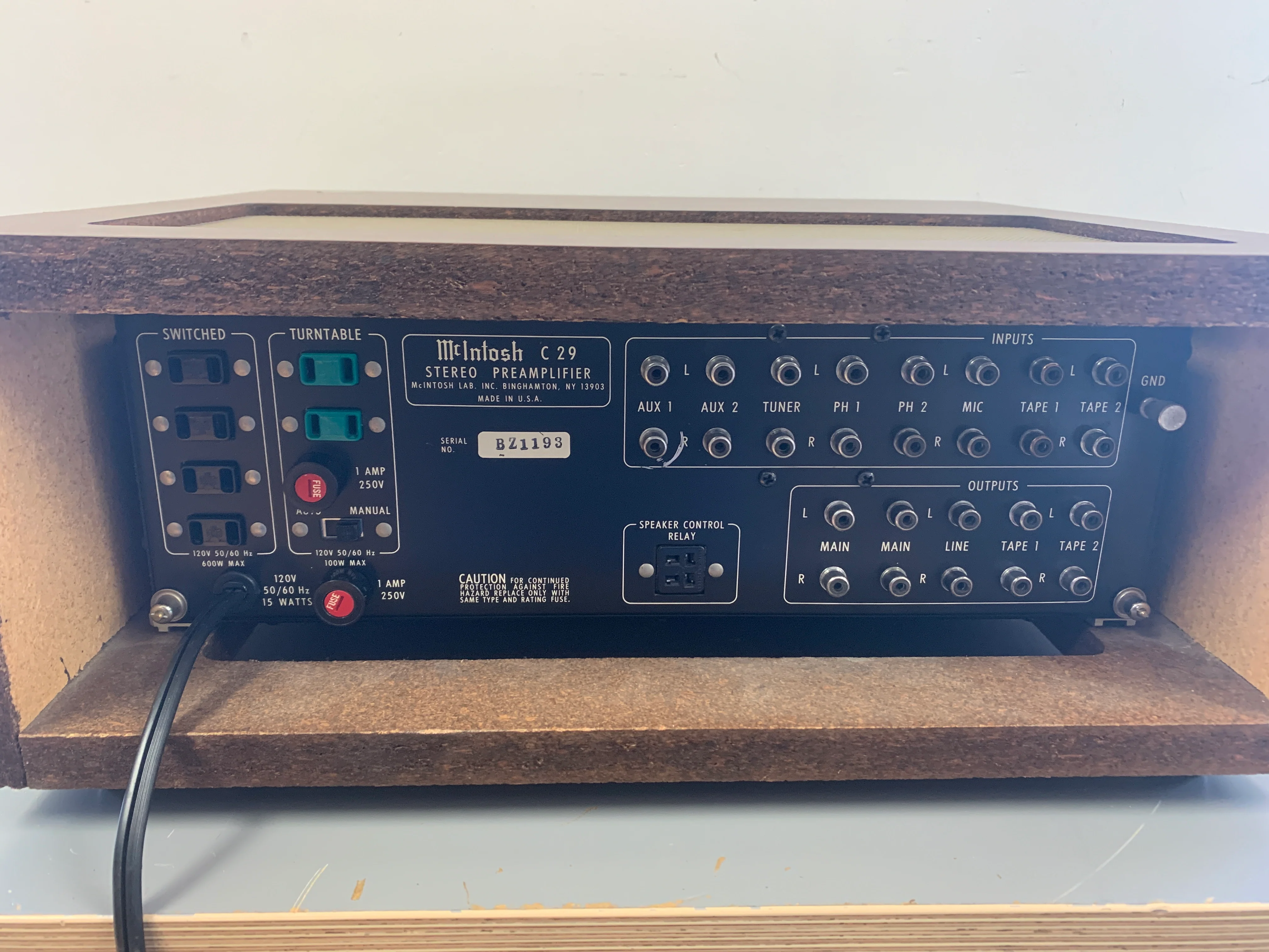 McIntosh C29 Preamplifier with Original Wood Case - Image 14