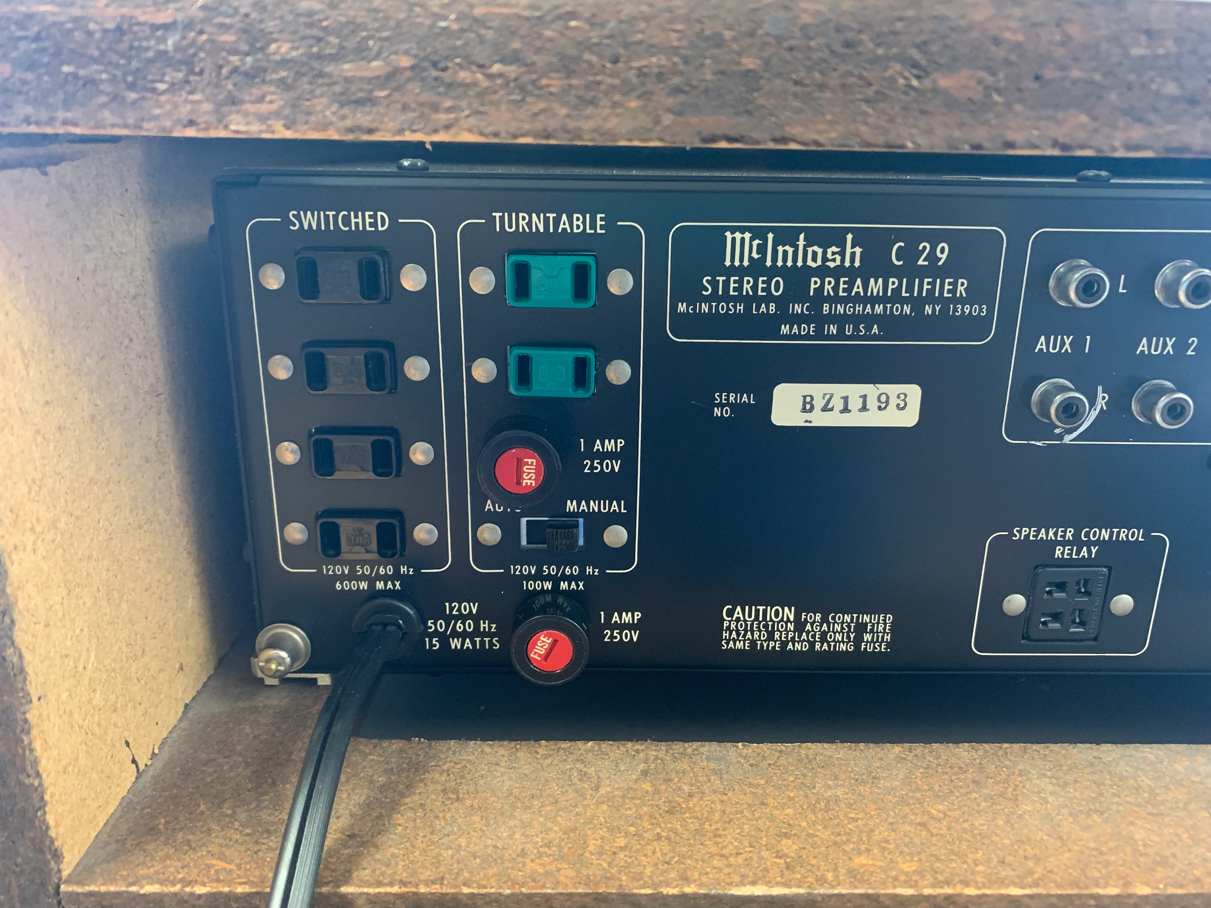 McIntosh C29 Preamplifier with Original Wood Case - Image 15