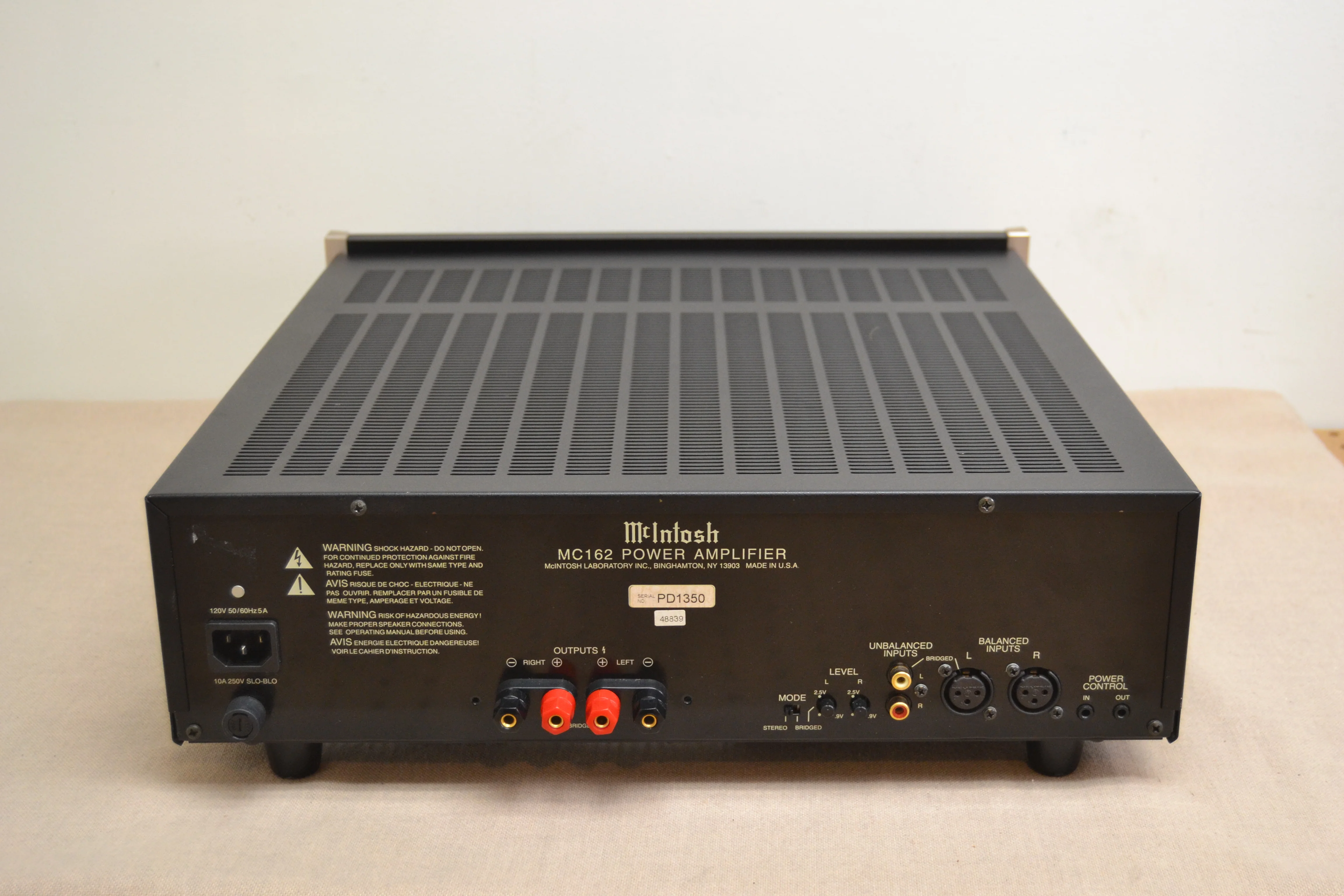 McIntosh MC-162 Stereo Power Amplifier * 160W RMS * 1998 - Image 10