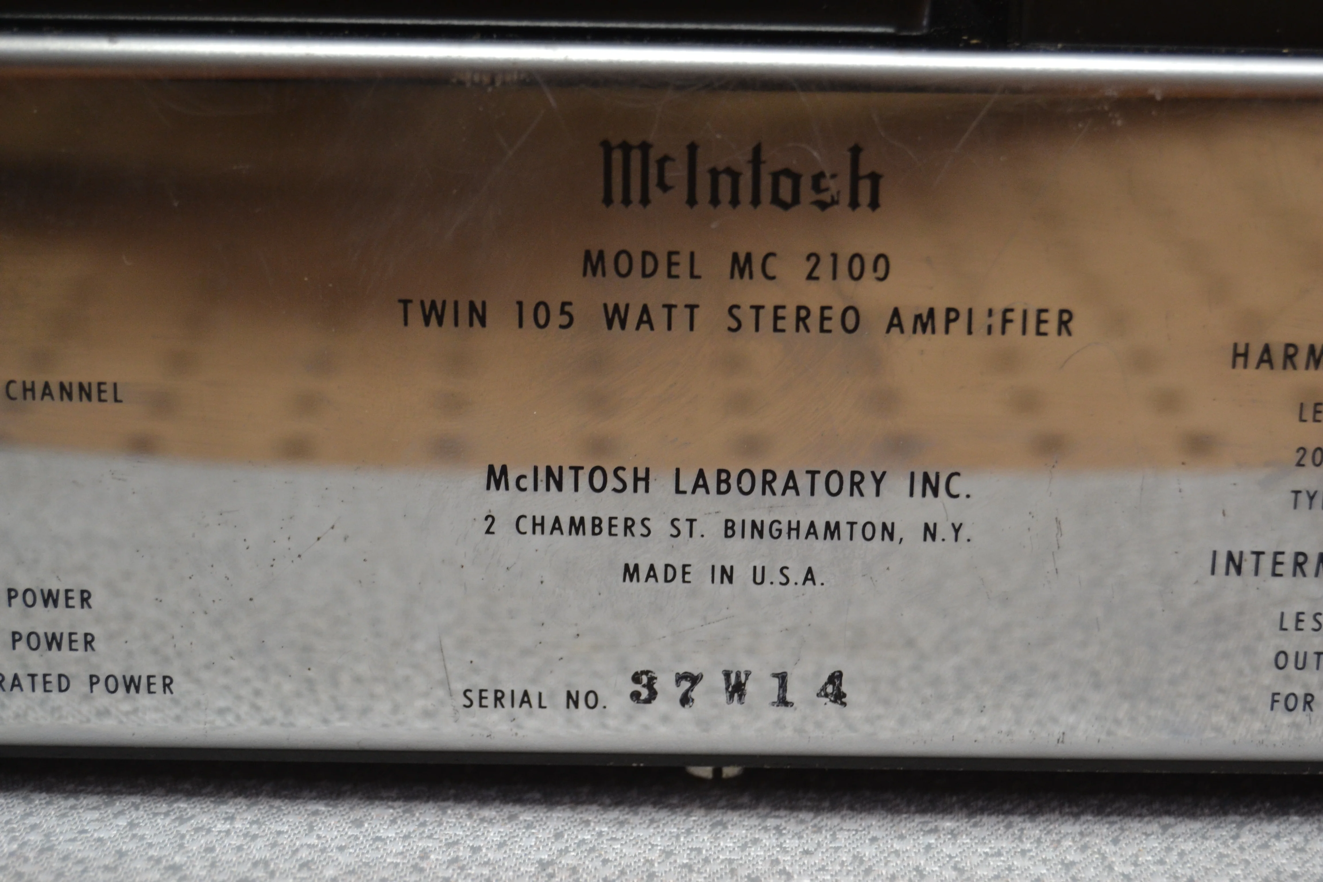 McIntosh MC2100 Stereo Power Amplifier (1970-75) * Bulletin Board Upgraded * 105W RMS * - Image 13