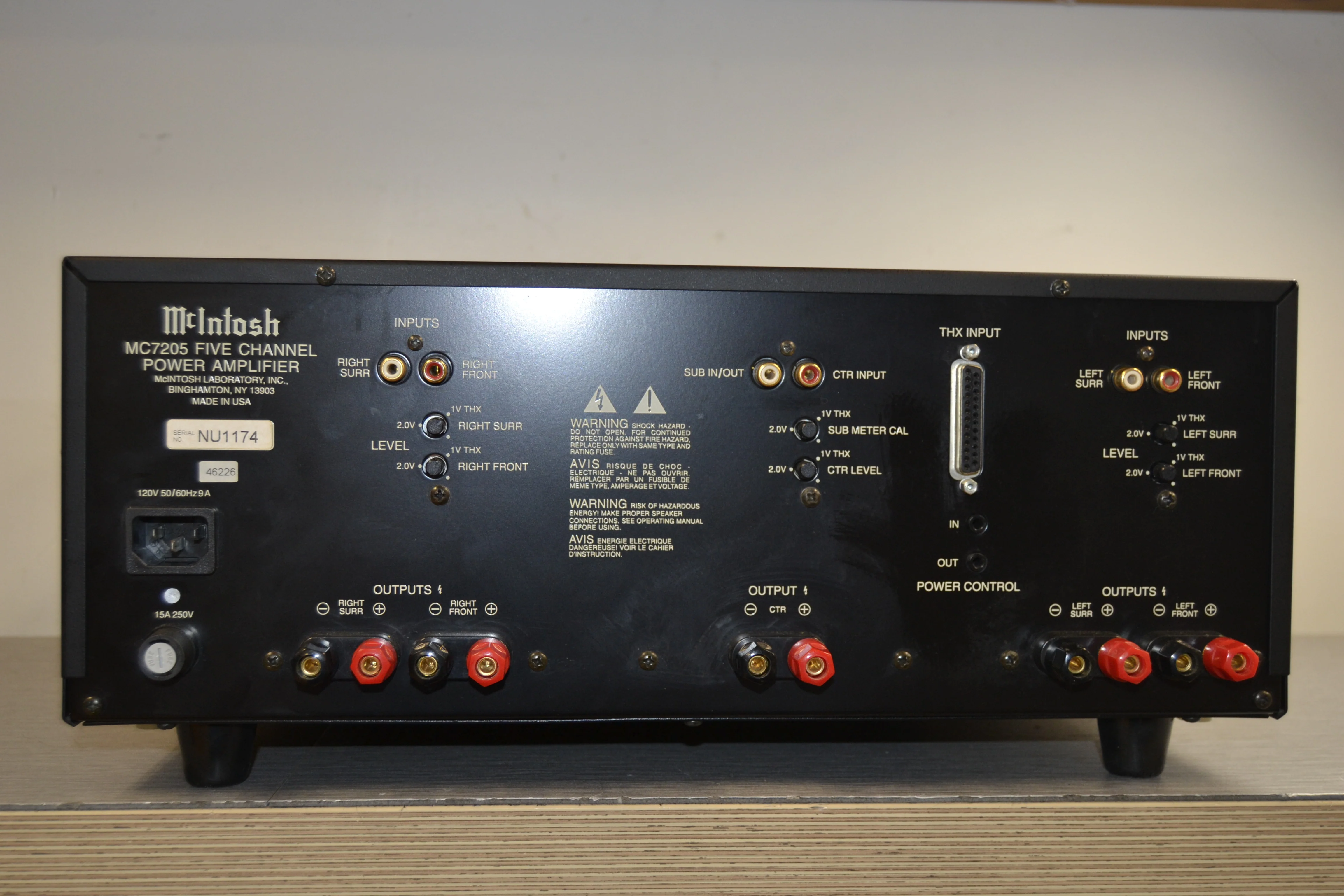 McIntosh MC7205 Five Channel Power Amplifier * 200W RMS x 5 - Image 8