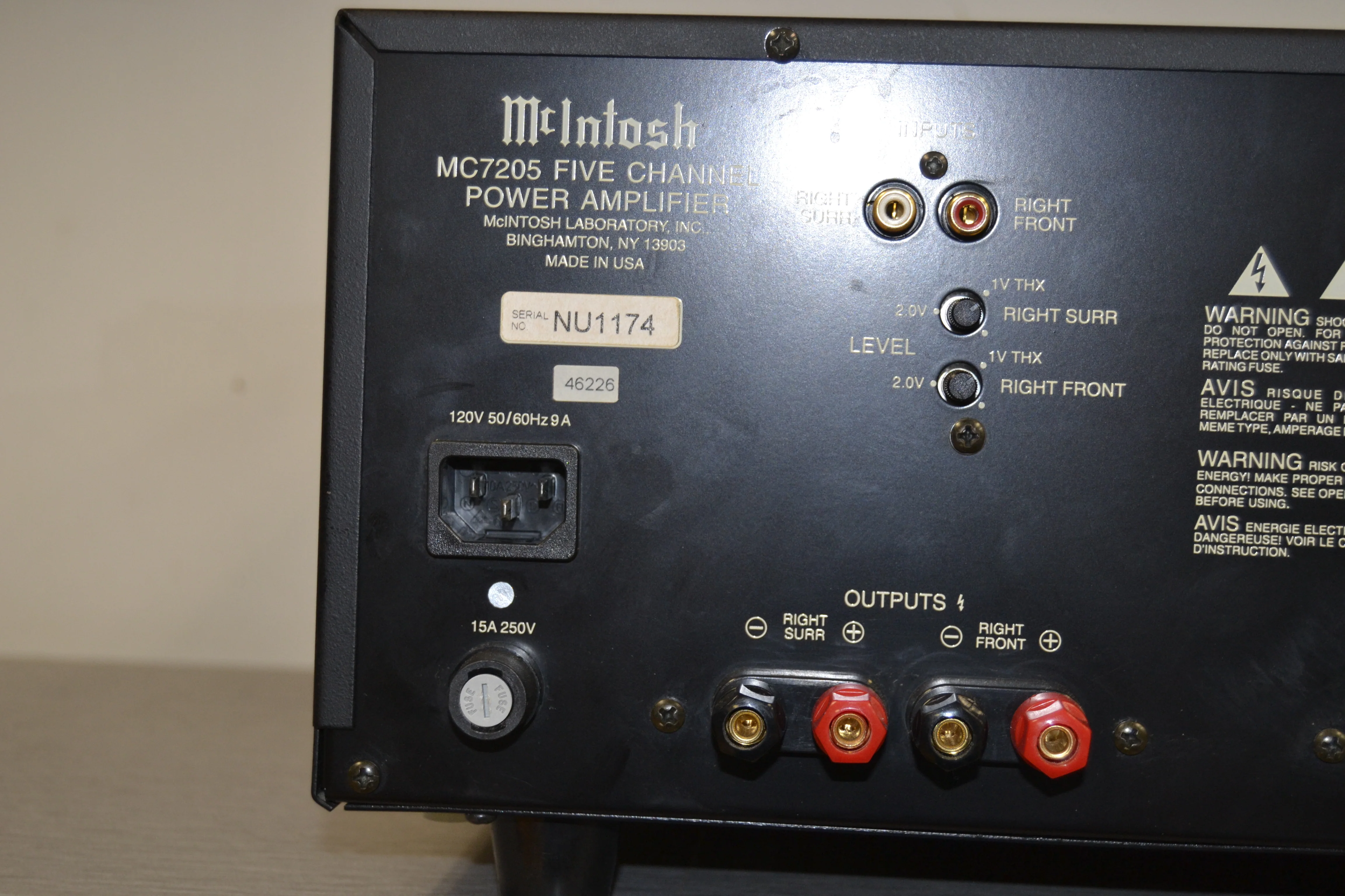 McIntosh MC7205 Five Channel Power Amplifier * 200W RMS x 5 - Image 9
