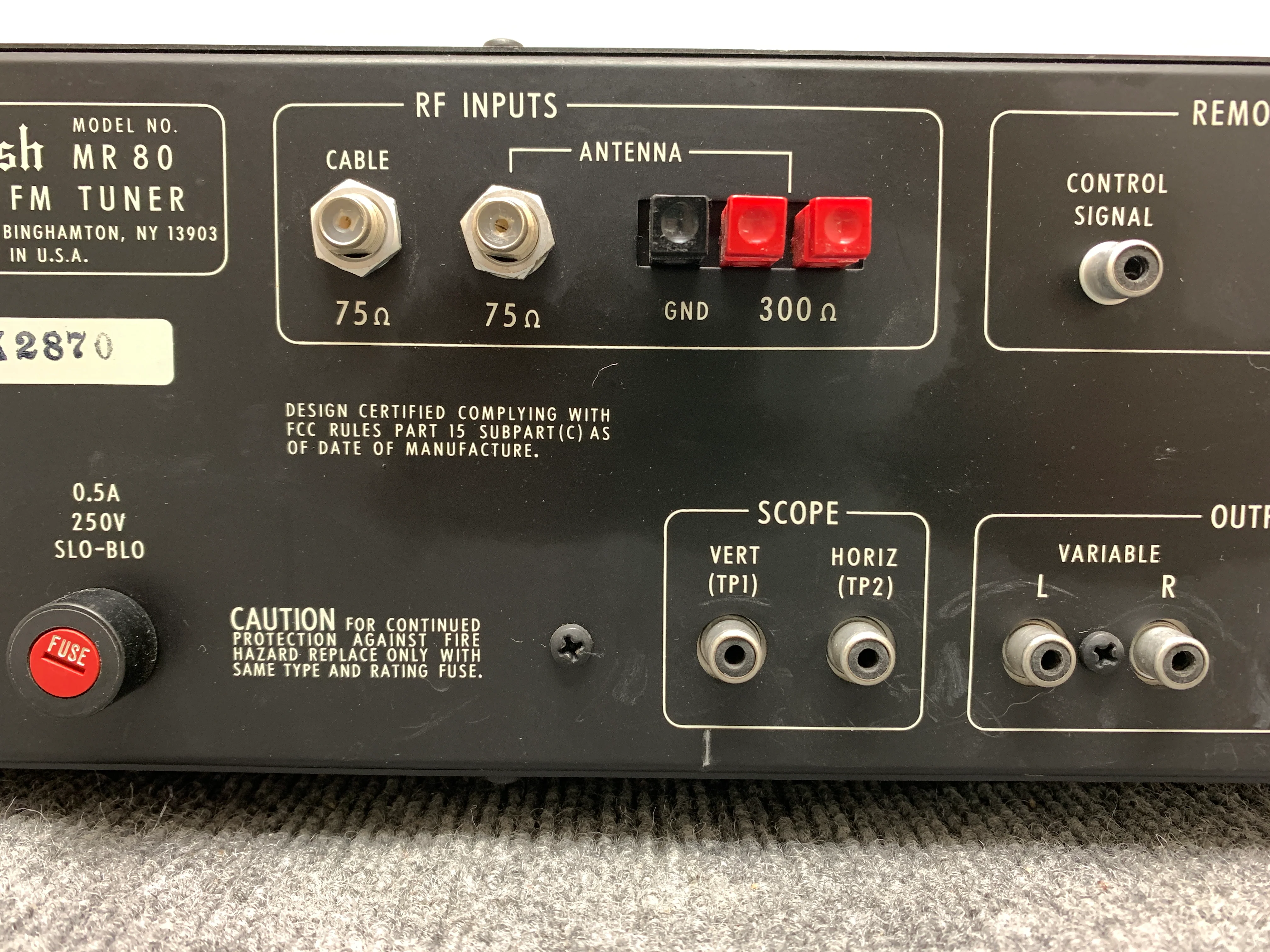 McIntosh MR80 Digital FM Tuner (1980-82) * $150 Flat USA Shipping - Image 10