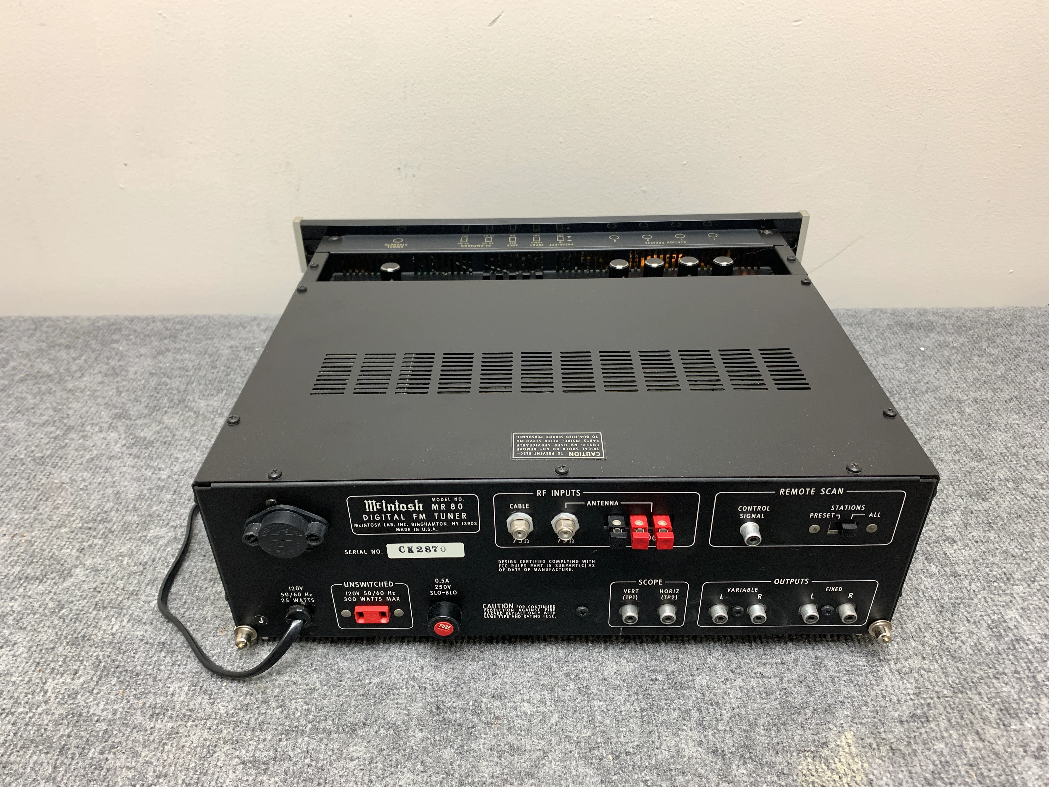 McIntosh MR80 Digital FM Tuner (1980-82) * $150 Flat USA Shipping - Image 8