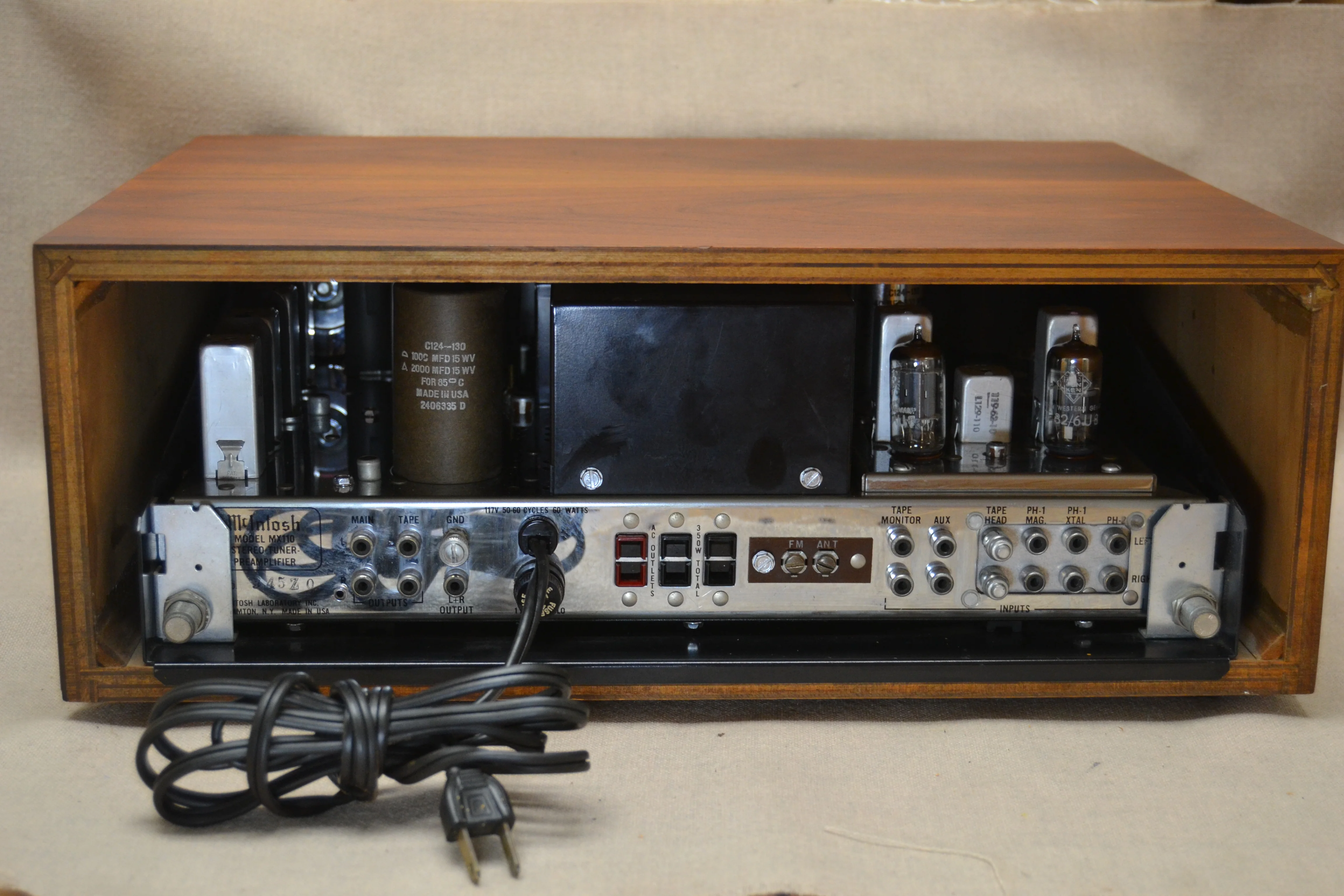 McIntosh MX110 Z Series ( Late ) 1963-1969 Preamplifier - Tuner * Fully Serviced * OEM Wood Case - Image 8