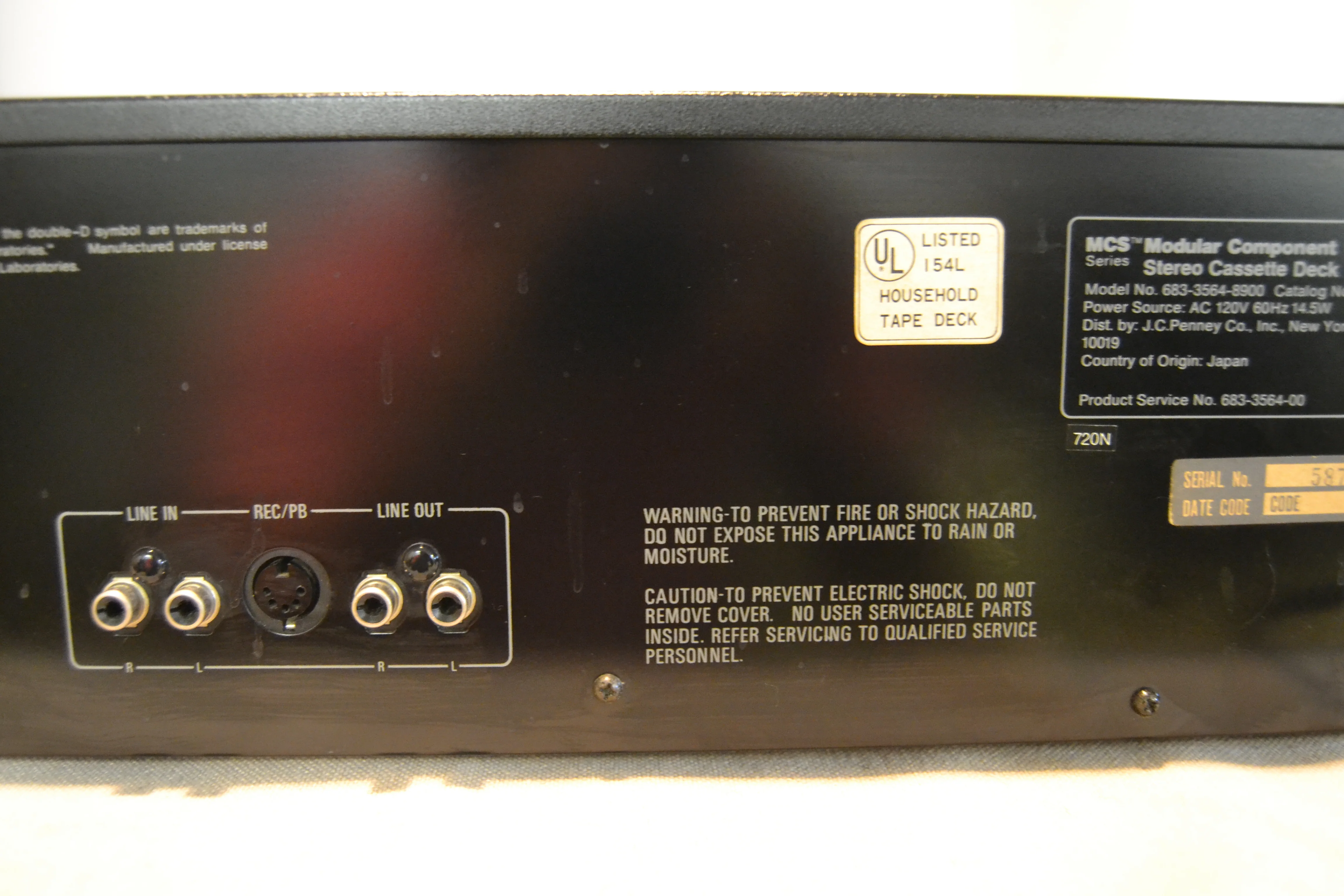 MCS 3564 Single Cassette Deck - Fully Serviced _ New Belts - Image 12