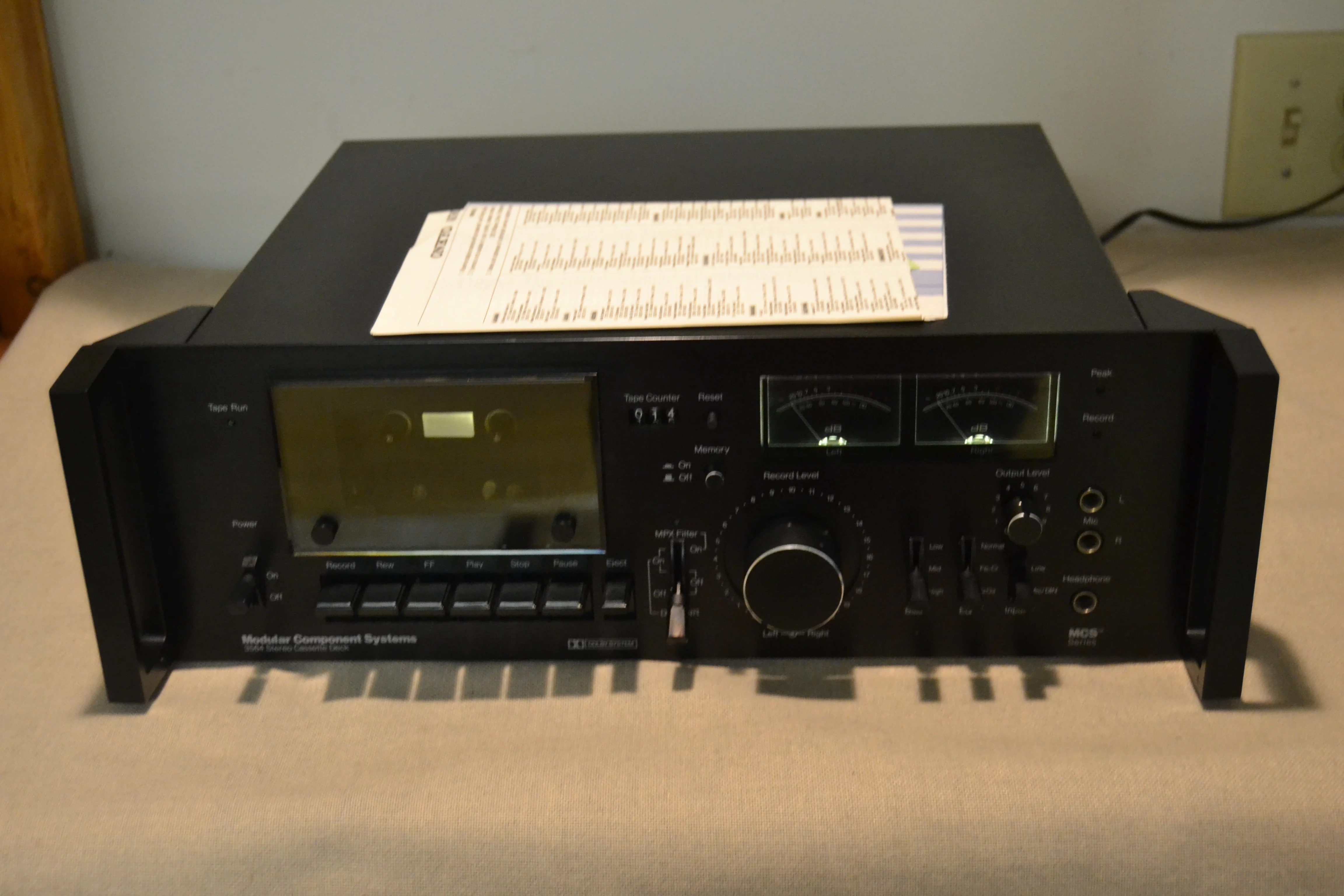 MCS 3564 Single Cassette Deck - Fully Serviced _ New Belts - Image 2