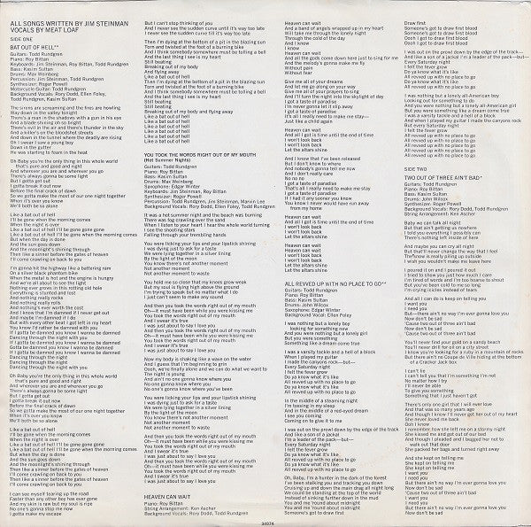Meat Loaf - Bat Out Of Hell (LP, Album, Ter) (Very Good Plus (VG+)) - Image 5