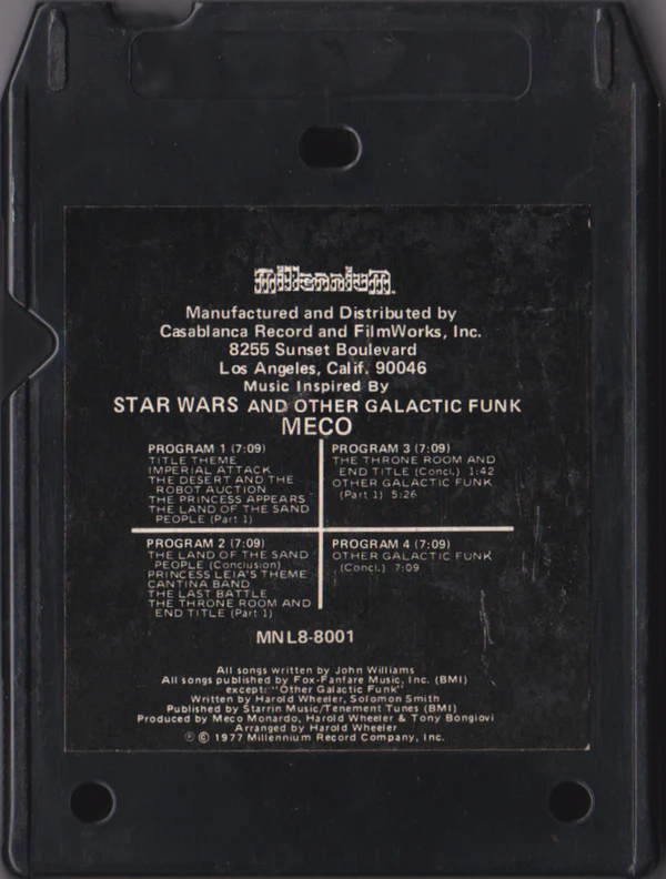 Meco Monardo - Music Inspired By Star Wars And Other Galactic Funk (8-Trk, Album) (Very Good Plus (VG+)) - Image 2