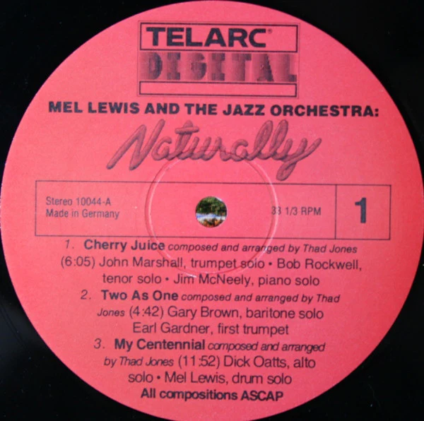 Mel Lewis And The Jazz Orchestra - Naturally (LP, Album, Gat) (Very Good Plus (VG+)) - Image 5