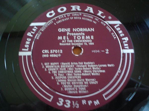Mel Tormé - Gene Norman Presents Mel Torme At The Crescendo (LP, Album) (Near Mint (NM or M-)) - Image 4