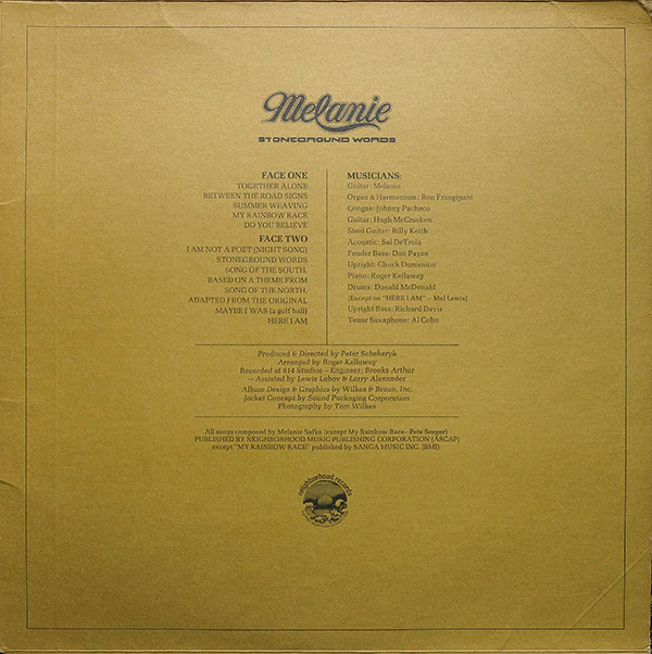 Melanie - Stoneground Words (LP, Album, Ter) (Near Mint (NM or M-)) - Image 3