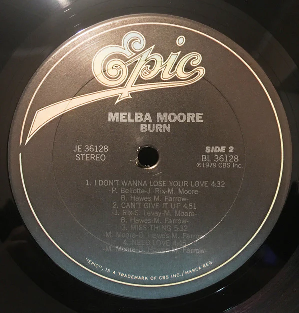 Melba Moore - Burn (LP, Album, San) (Very Good Plus (VG+)) - Image 4