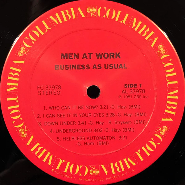 Men At Work - Business As Usual (LP, Album) (Very Good (VG)) - Image 5