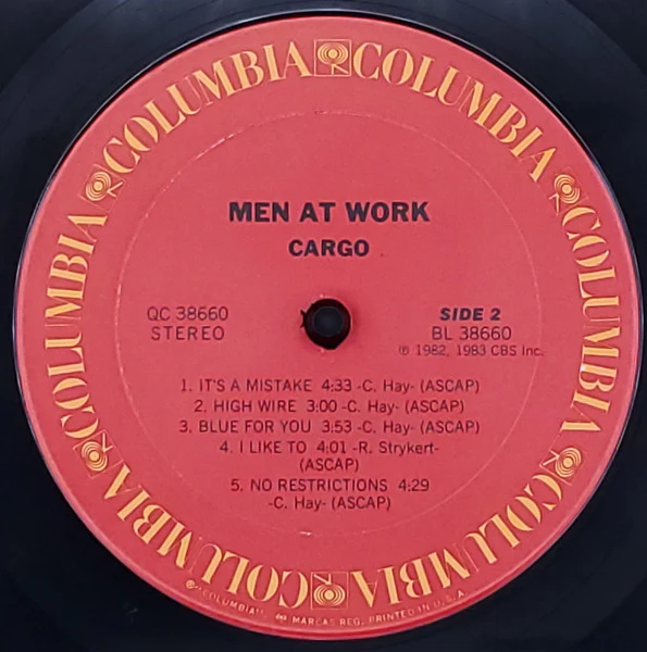 Men At Work - Cargo (LP, Album, Car) (Near Mint (NM or M-)) - Image 4