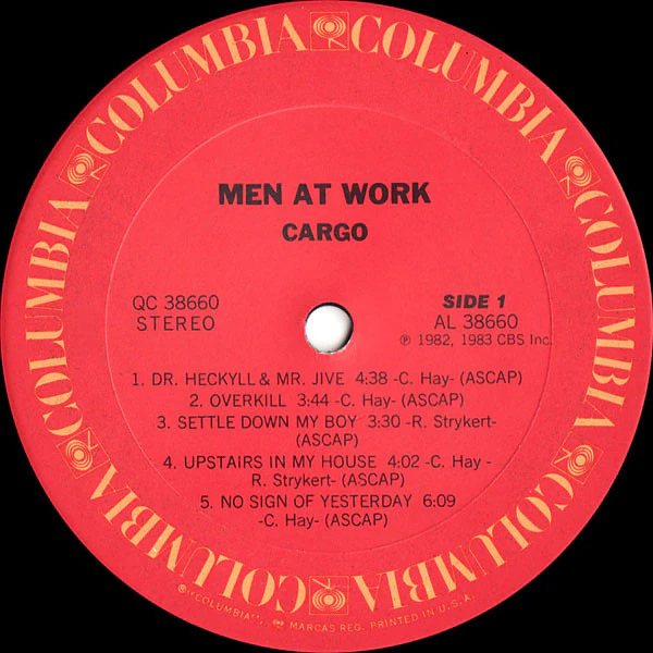 Men At Work - Cargo (LP, Album) (Very Good (VG)) - Image 3