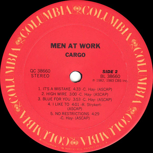 Men At Work - Cargo (LP, Album) (Very Good (VG)) - Image 4