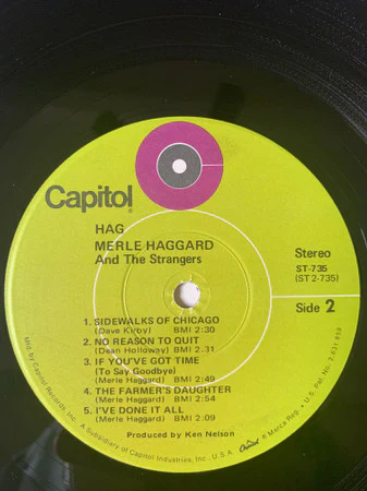 Merle Haggard And The Strangers - Hag (LP, Album, Win) (Very Good Plus (VG+)) - Image 4