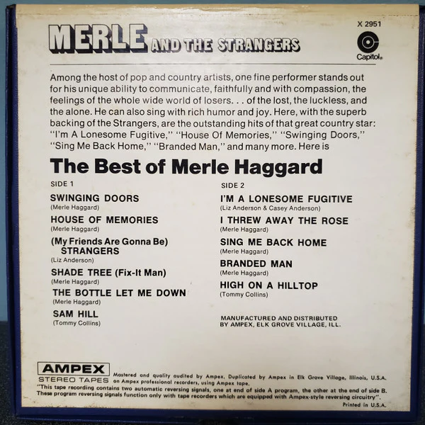 Merle Haggard - The Best Of Merle Haggard (Reel, 4tr Stereo, 7" Reel, Comp) (Near Mint (NM or M-)) - Image 2