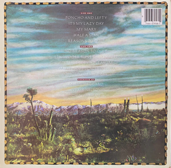 Merle Haggard / Willie Nelson - Poncho & Lefty (LP, Album, Car) (Very Good Plus (VG+)) - Image 2