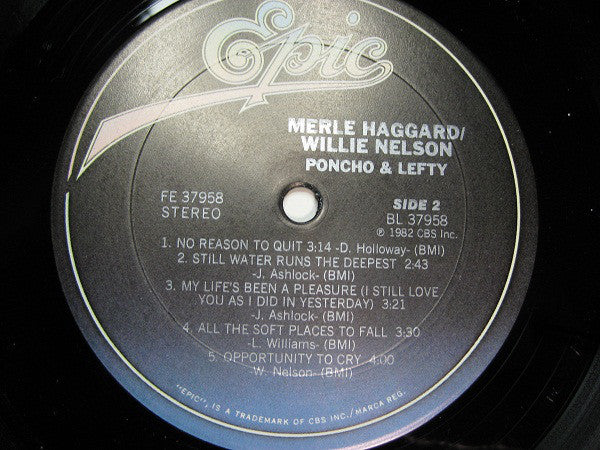 Merle Haggard / Willie Nelson - Poncho & Lefty (LP, Album, Car) (Very Good Plus (VG+)) - Image 3