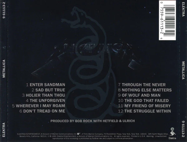 Metallica - Metallica (CD, Album, RP, SRC) (Very Good Plus (VG+)) - Image 2