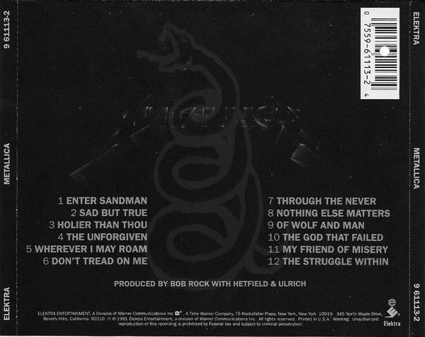 Metallica - Metallica (CD, Album, SRC) (Very Good (VG)) - Image 2