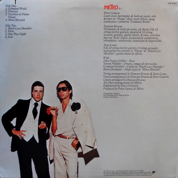 Metro - Metro (LP, Album, Jac) (Good Plus (G+)) - Image 2