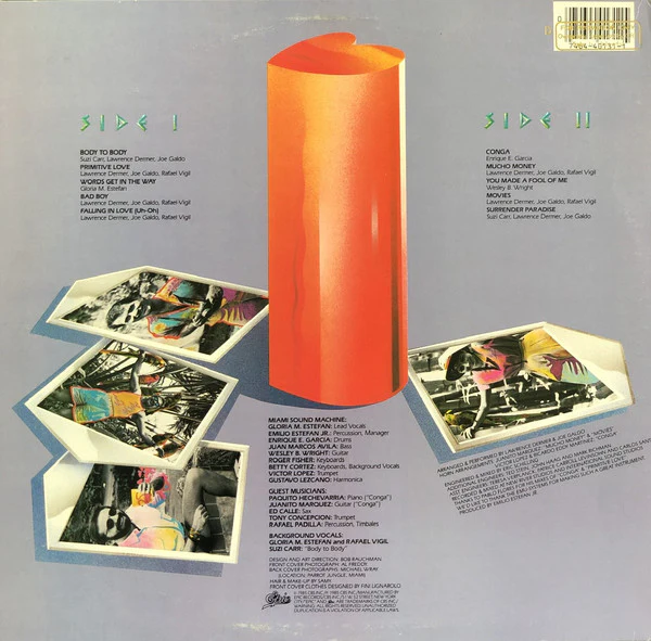 Miami Sound Machine - Primitive Love (LP, Album, Car) (Very Good Plus (VG+)) - Image 2