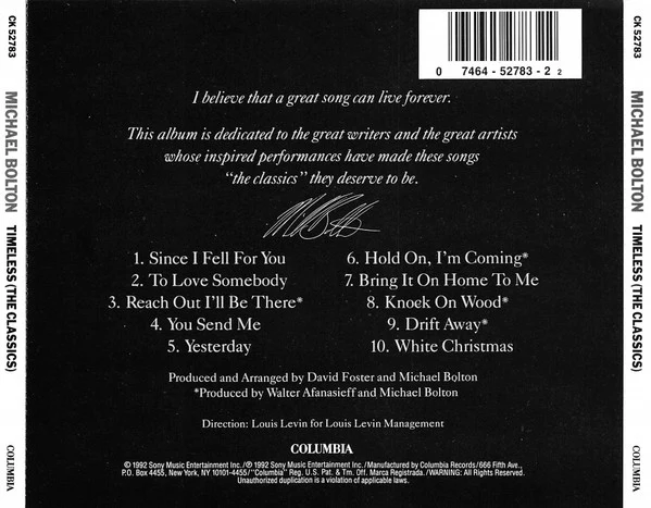 Michael Bolton - Timeless (The Classics) (CD, Album) (Near Mint (NM or M-)) - Image 4