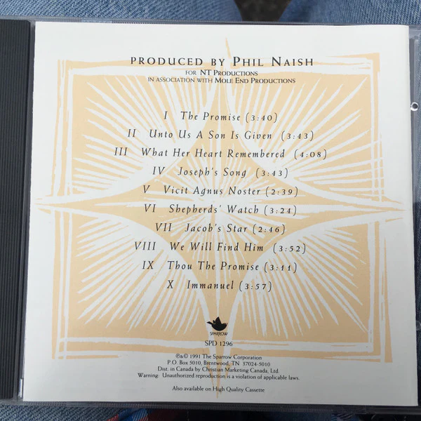Michael Card - The Promise (A Celebration Of Christ's Birth) (CD) (Near Mint (NM or M-)) - Image 2