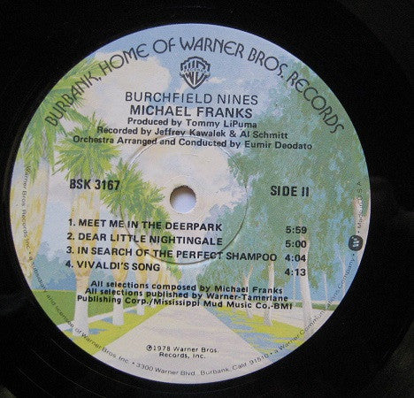 Michael Franks - Burchfield Nines (LP, Album, Win) (Very Good Plus (VG+)) - Image 4