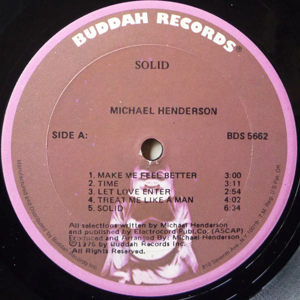 Michael Henderson - Solid (LP, Album) (Very Good (VG)) - Image 3