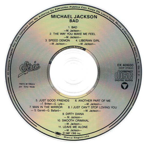 Michael Jackson - Bad (CD, Album, RE) (Near Mint (NM or M-)) - Image 3