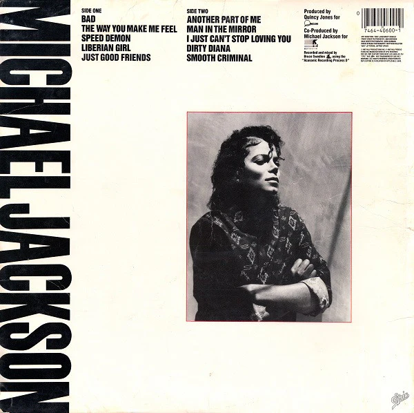 Michael Jackson - Bad (LP, Album, Car) (Very Good Plus (VG+)) - Image 4