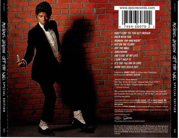 Michael Jackson - Off The Wall (CD, Album, RE, RM, S/Edition) (Very Good Plus (VG+)) - Image 2
