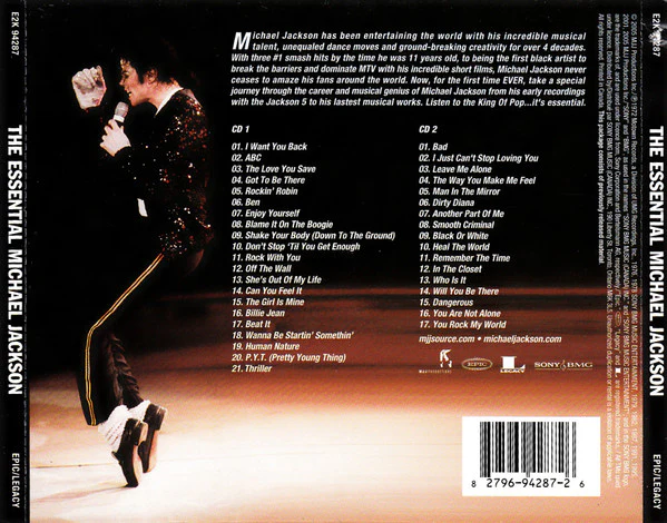Michael Jackson - The Essential Michael Jackson (2xCD, Comp) (Near Mint (NM or M-)) - Image 2