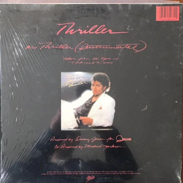 Michael Jackson - Thriller (12", Single, Pit) (Fair (F)) - Image 2
