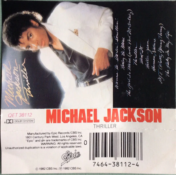 Michael Jackson - Thriller (Cass, Album, RE, Gre) (Very Good Plus (VG+)) - Image 2