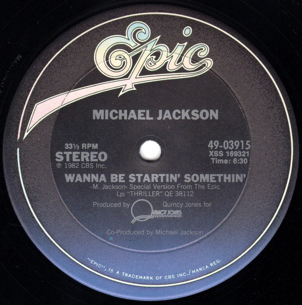 Michael Jackson - Wanna Be Startin' Somethin' (12") (Very Good Plus (VG+)) - Image 2