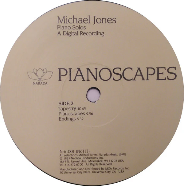 Michael Jones - Pianoscapes (Piano Solos) (LP, RE) (Very Good Plus (VG+)) - Image 4