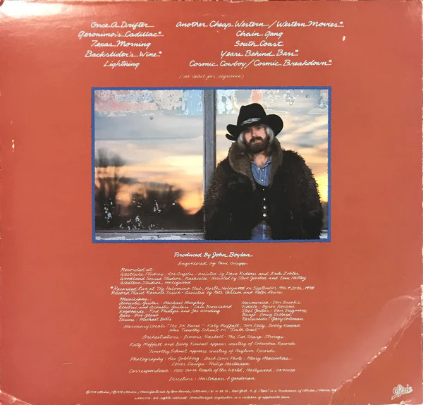 Michael Martin Murphey - Peaks Valleys Honky-Tonks & Alleys (LP, Album, Pit) (Very Good Plus (VG+)) - Image 2
