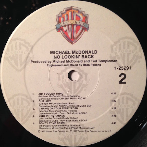 Michael McDonald - No Lookin' Back (LP, Album, Spe) (Very Good Plus (VG+)) - Image 4