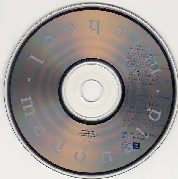 Michael McDonald - Take It To Heart (CD, Album, Club) (Very Good Plus (VG+)) - Image 3