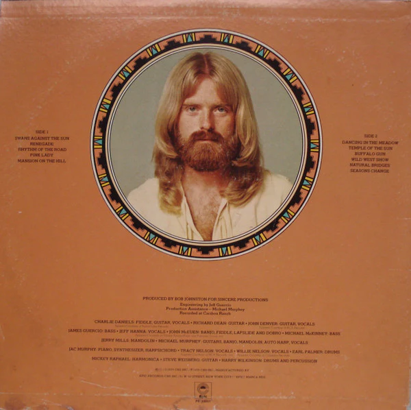 Michael Murphey* - Swans Against The Sun (LP, Album, Pit) (Very Good Plus (VG+)) - Image 2