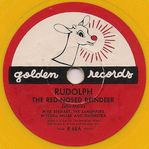 Michael Stewart , Mitchell Miller And Orchestra* - Rudolph The Red-Nosed Reindeer (6", Yel) (Very Good (VG)) - Image 3